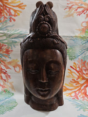 Vintage Kwan Yin Marble Buddha Bust