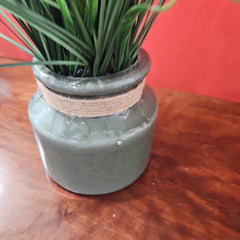 Faux Grass Potted Plant
