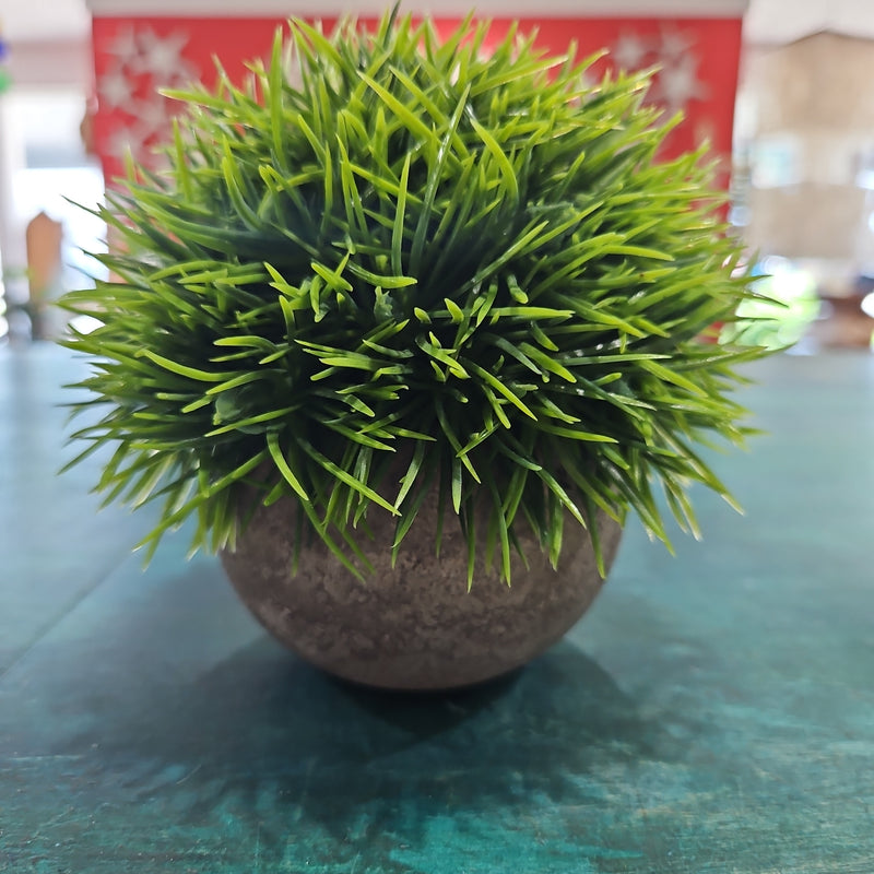 Faux Small Grass Potted Plant