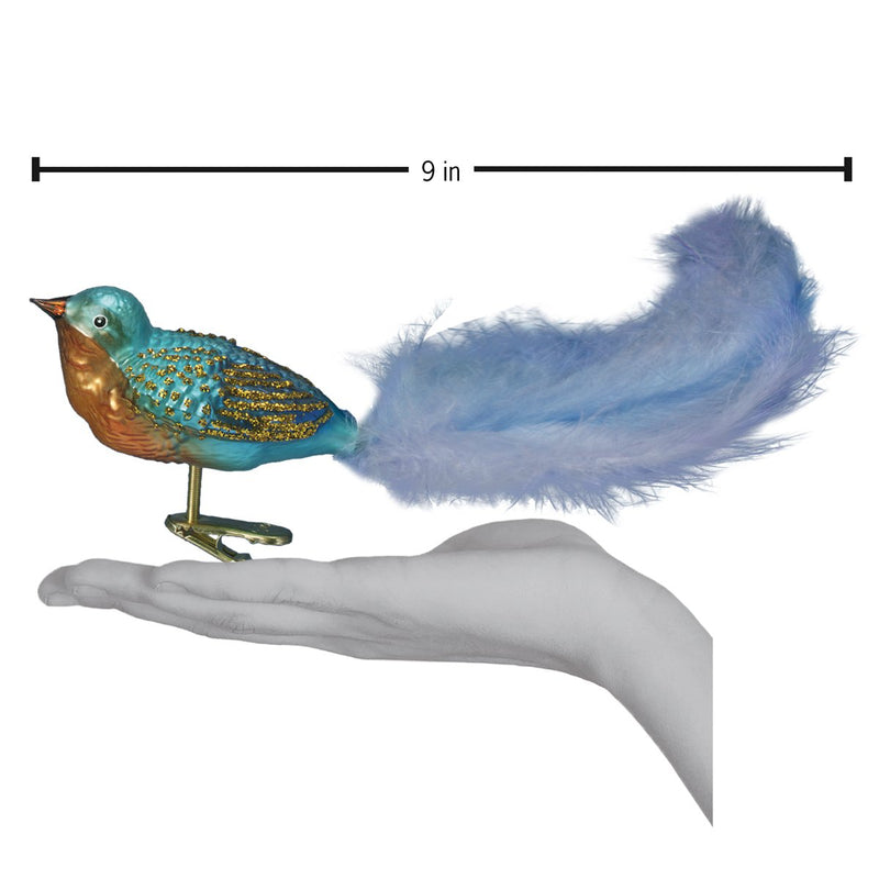 Forest Finch Glass Ornament