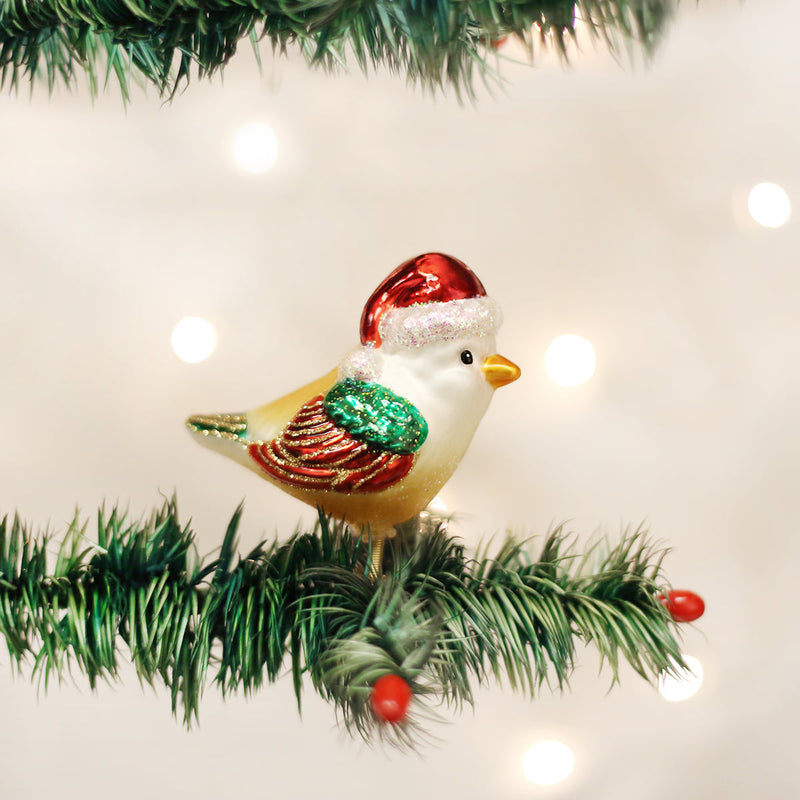 Santa Bird Clip Ornament