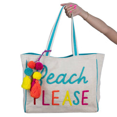 Beach PLEASE Wholesale Canvas Tote Bag