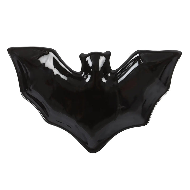 Gothic Halloween Black Bat Trinket Dish