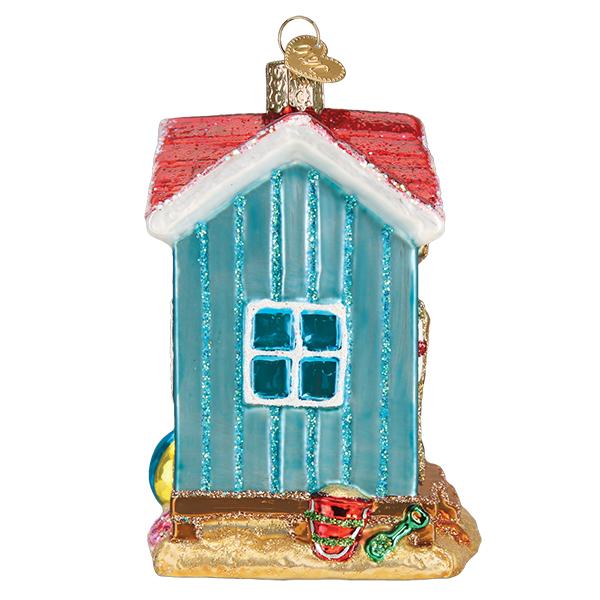 Beach House Glass Ornament