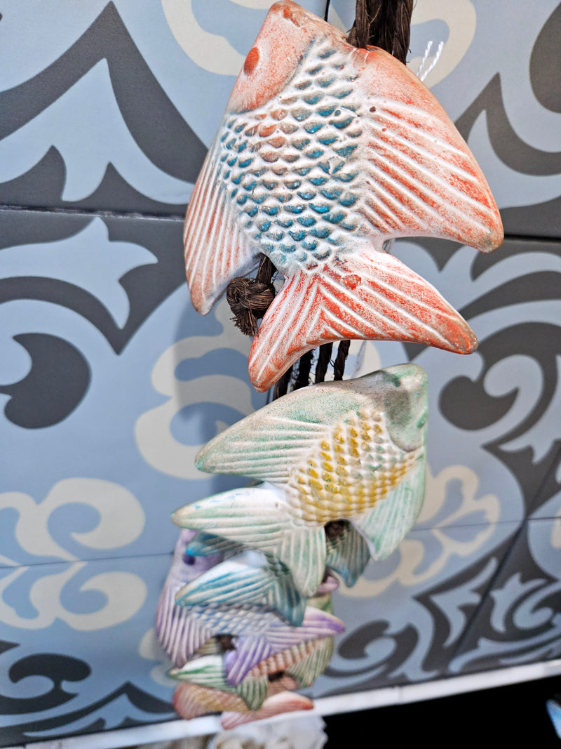 Multicolor Ceramic String Of Fish