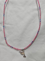 Beaded Dolphin Charm Necklace