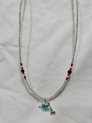 Beaded Dolphin Charm Necklace