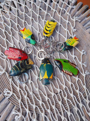 Vintage Tropical Fish Keychains