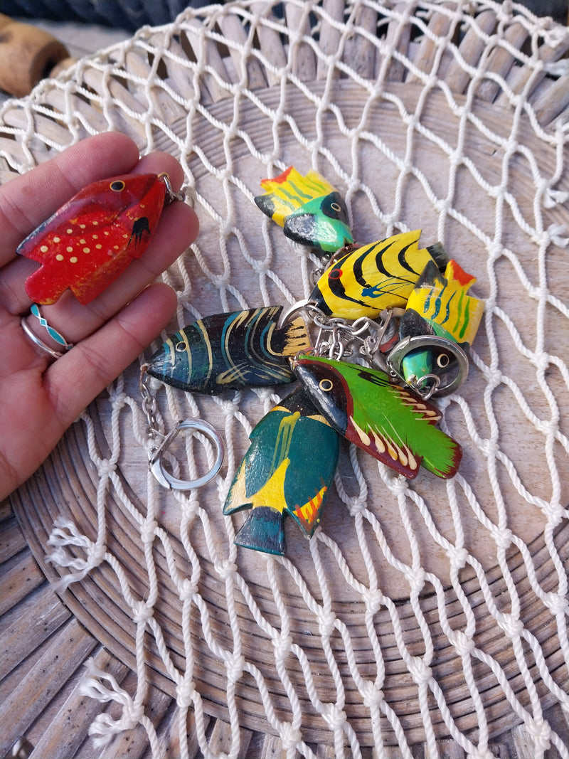 Vintage Tropical Fish Keychains