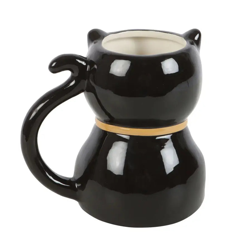 Spooky Black Cat Shaped Halloween Mug