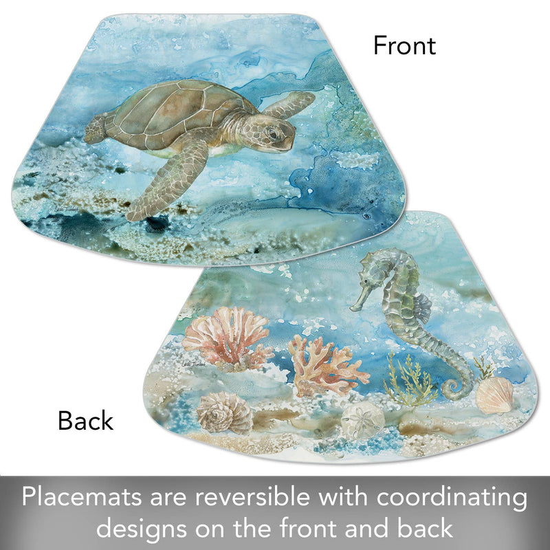 "Under The Sea"  Wedge Shaped Reversible Flexible Placemat