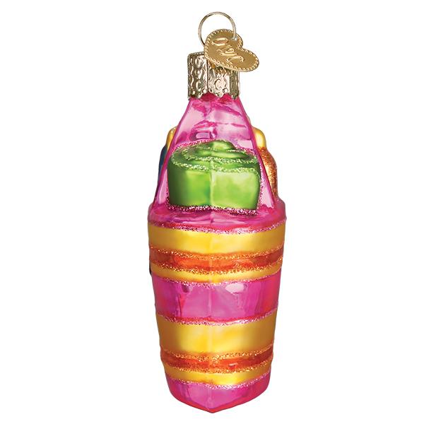 Beach Bag Glass Ornament