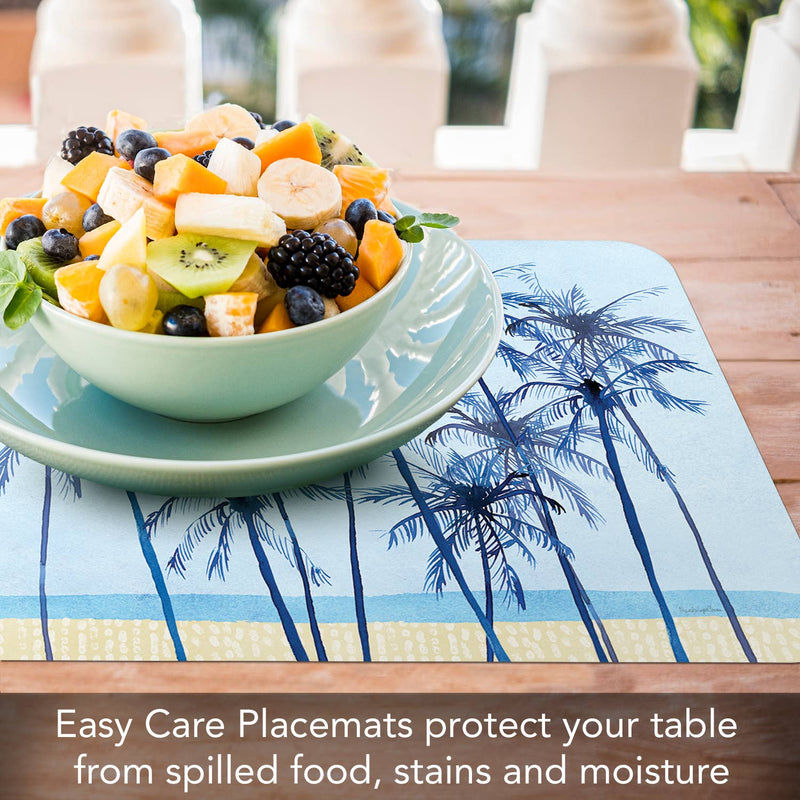 "Laguna Palms" Reversible Rectangular Plastic Placemat