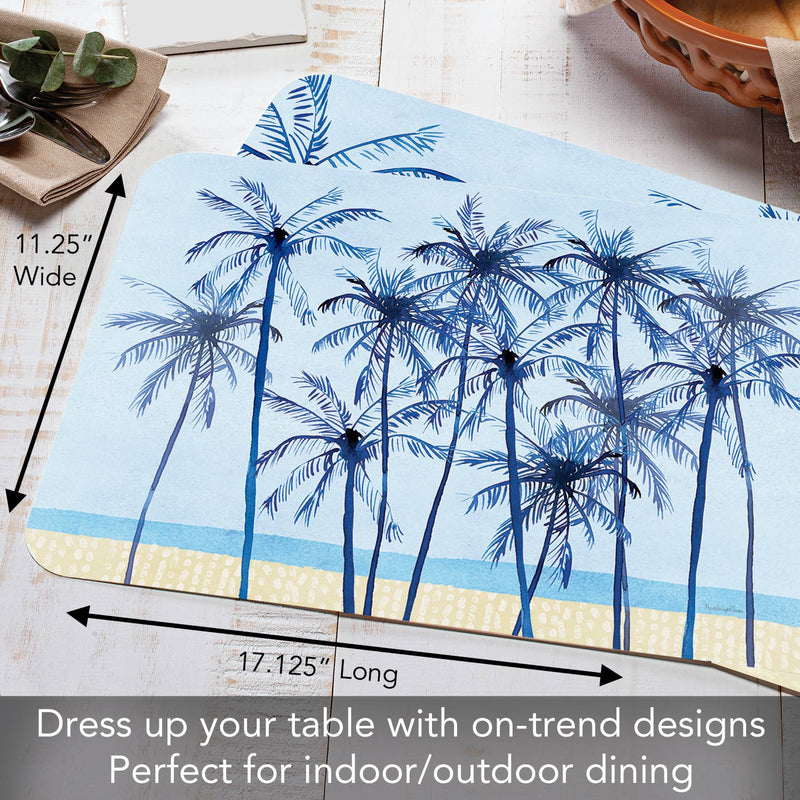 "Laguna Palms" Reversible Rectangular Plastic Placemat
