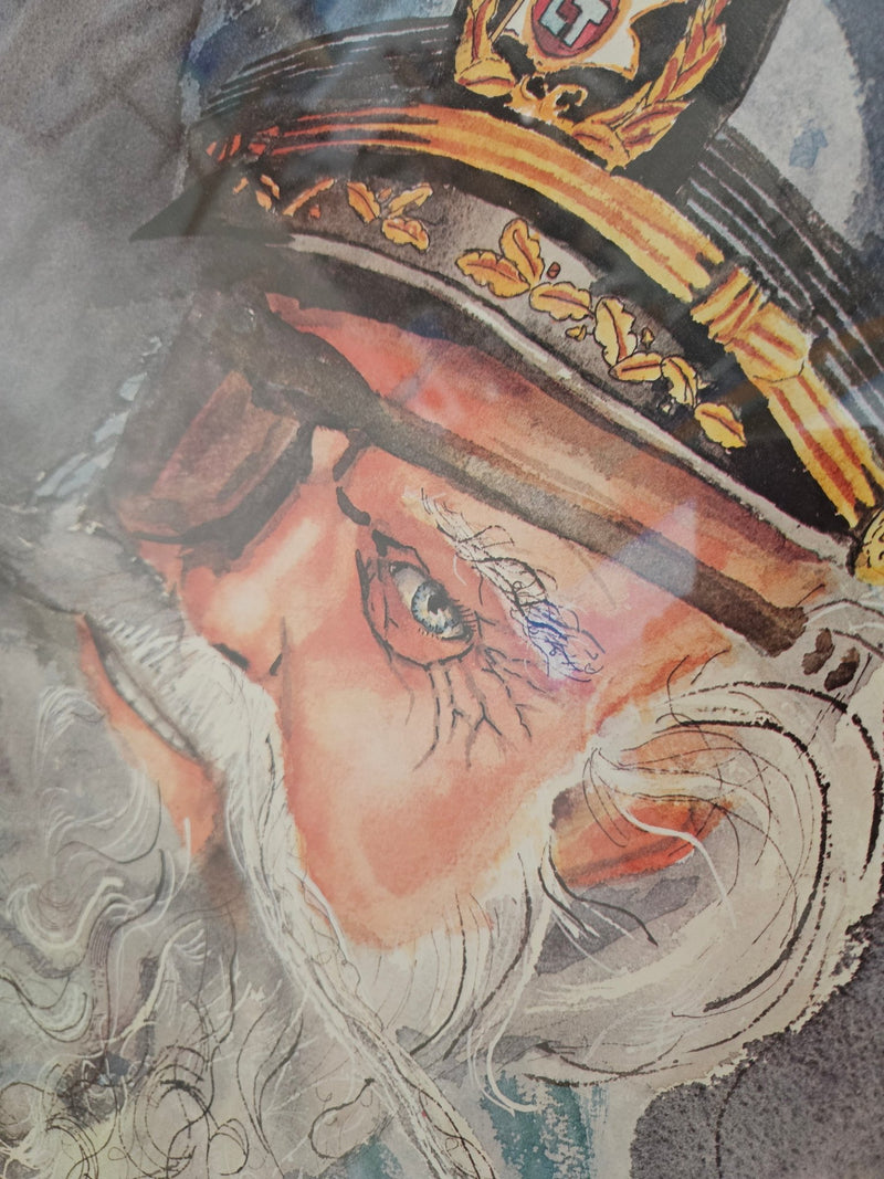 36.5"x30.5" Framed Nautical Captain Art by Bill Christian – Vintage Maritime Wall Décor, Numbered - Wall DecorLoving Coastal Living