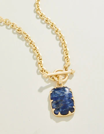 Coralie Toggle Necklace 18" Blue