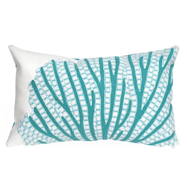 Coral Fan Indoor/Outdoor Pillow 12 x 20"