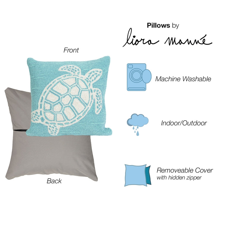 Turtle Indoor/Outdoor Pillow  18" x 18"