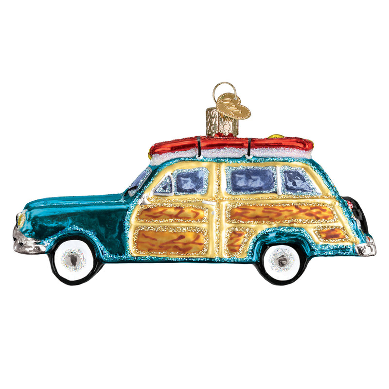 Surf's Up Woody Wagon Ornament