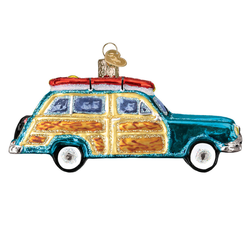 Surf's Up Woody Wagon Ornament
