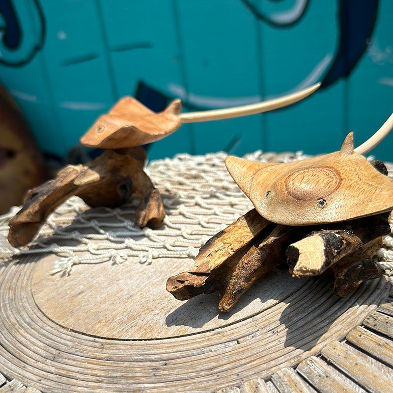 Small Stingray Wood Sculpture