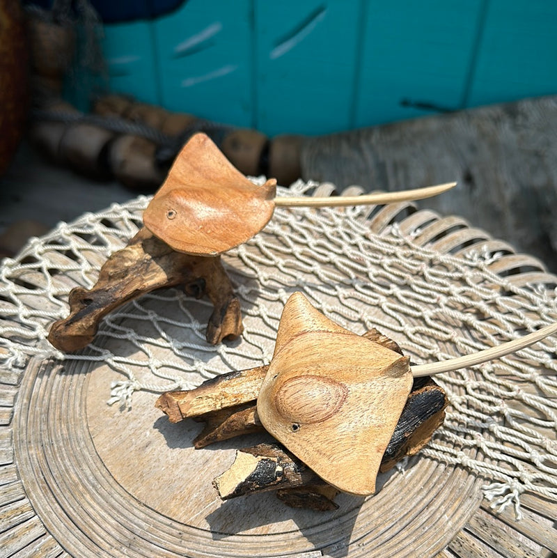 Small Stingray Wood Sculpture