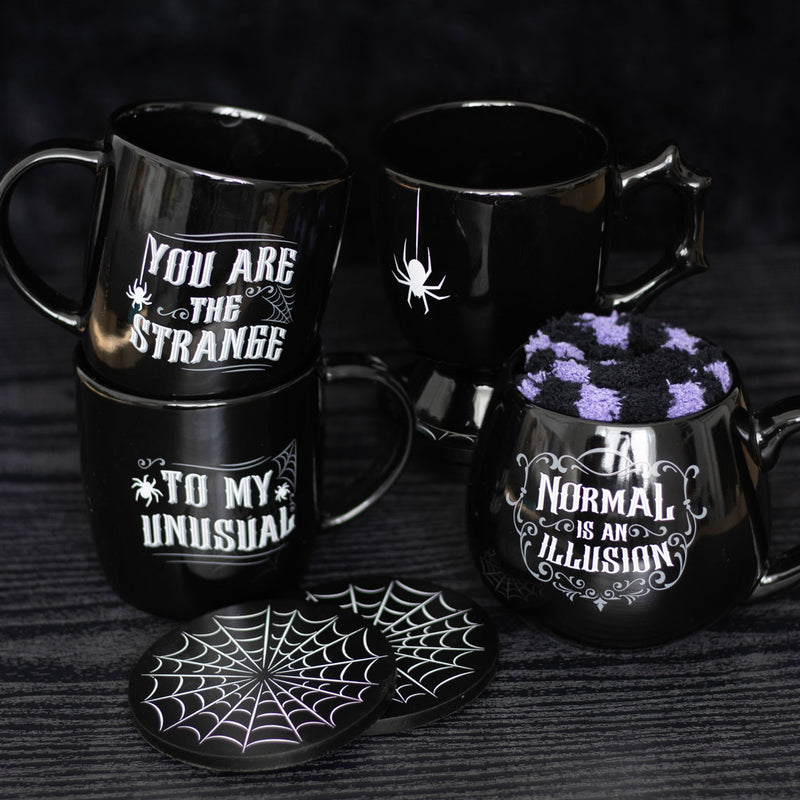 Gothic Halloween Black Spider Teacup