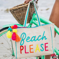 Beach PLEASE Wholesale Canvas Tote Bag