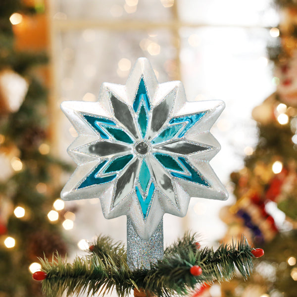 Snowflake Glass Tree Top