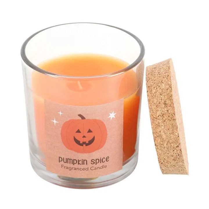 Peekaboo Pumpkin Spice Halloween Candle