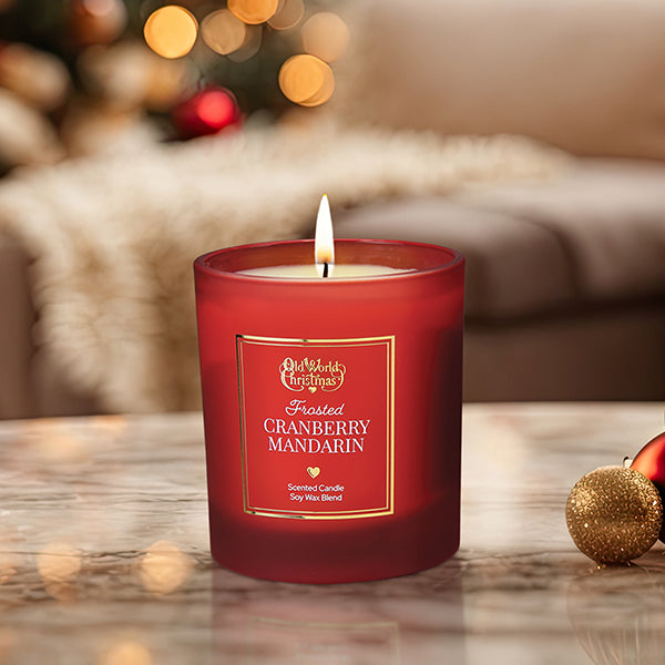Frosted Cranberry Mandarin Candle – Winter Berry & Citrus Soy Blend