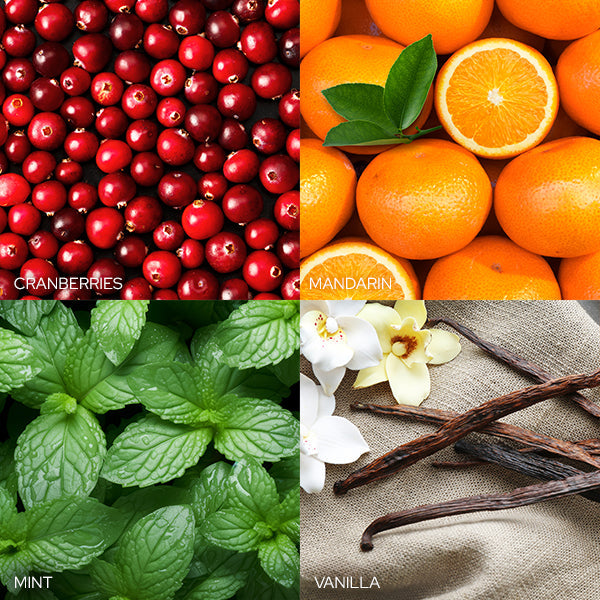 Frosted Cranberry Mandarin Candle – Winter Berry & Citrus Soy Blend