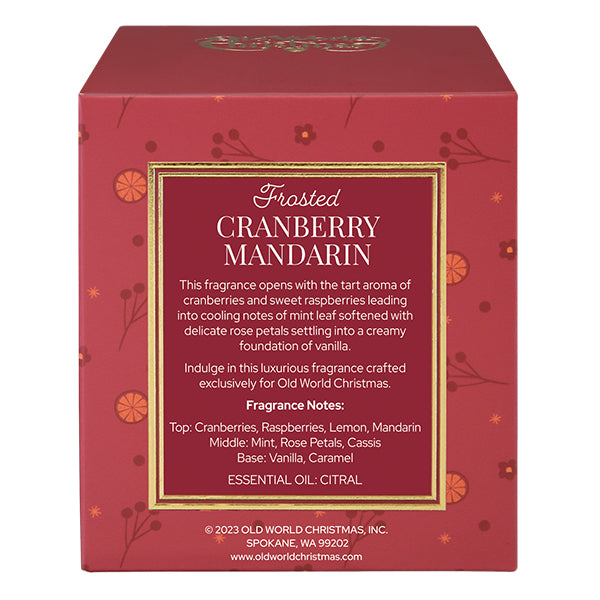 Frosted Cranberry Mandarin Candle – Winter Berry & Citrus Soy Blend