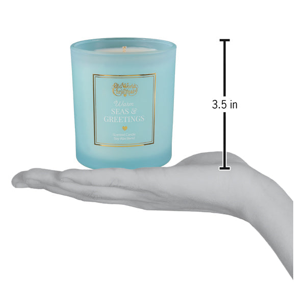 Warm Seas & Greetings Candle – Coastal Holiday Citrus & Driftwood Soy Blend