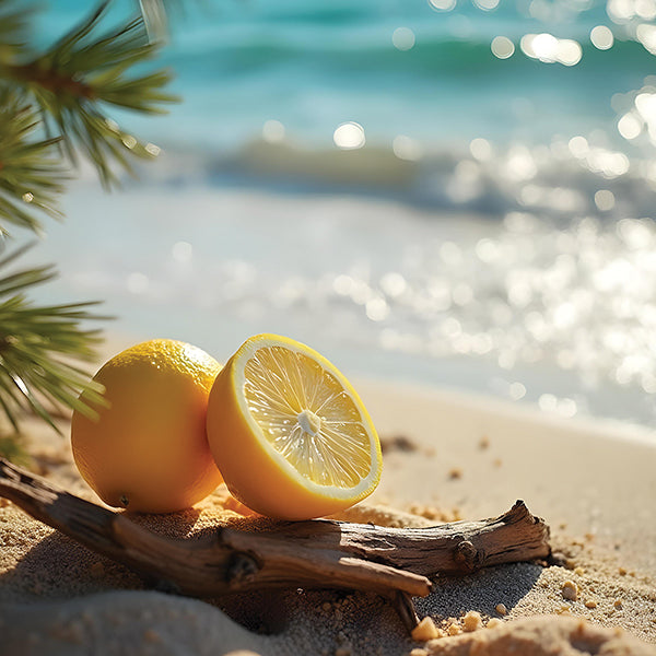 Warm Seas & Greetings Candle – Coastal Holiday Citrus & Driftwood Soy Blend