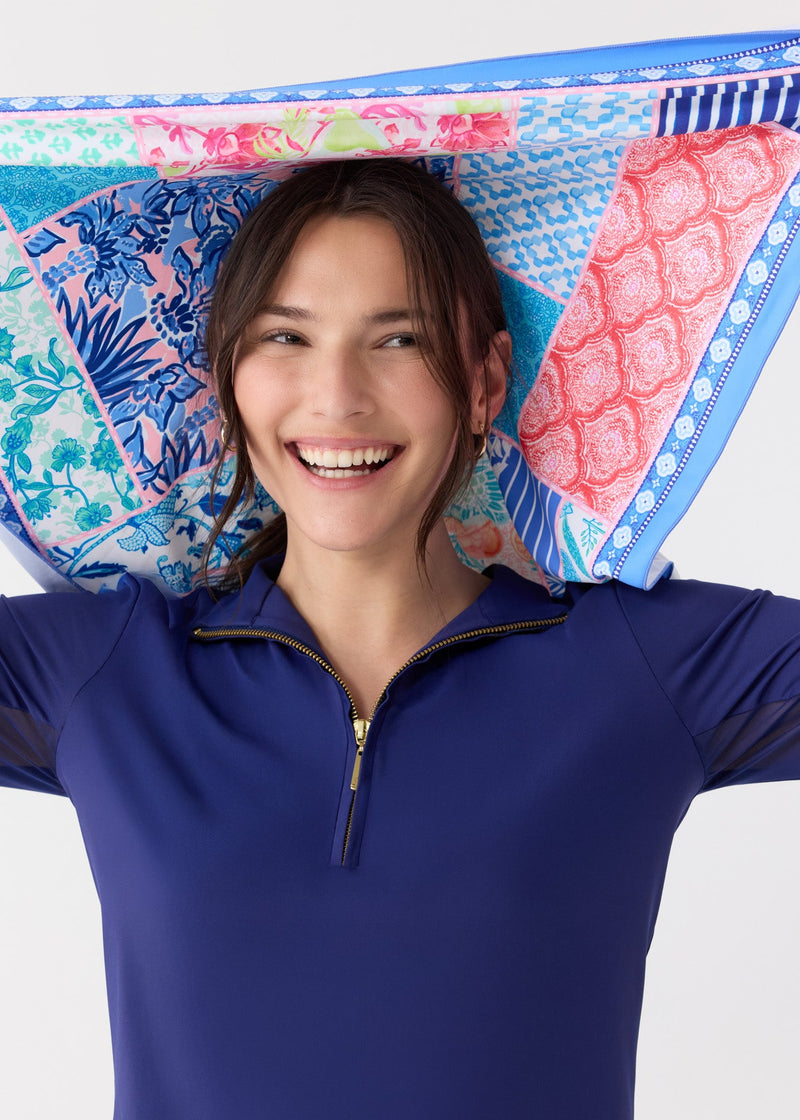 2025 Cabana Life Printed Patchwork Scarf