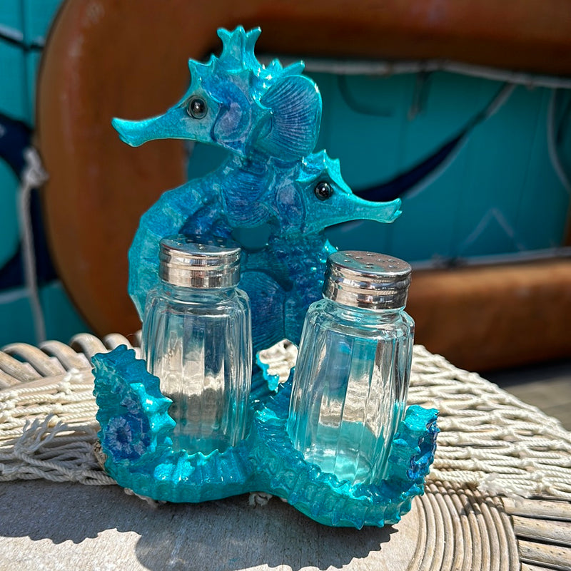 Blue Seahorse Salt & Pepper Shakers