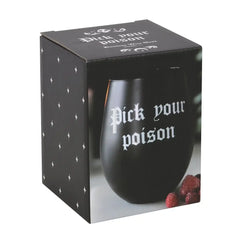 Pick Your Poison Stemless Wine Glass