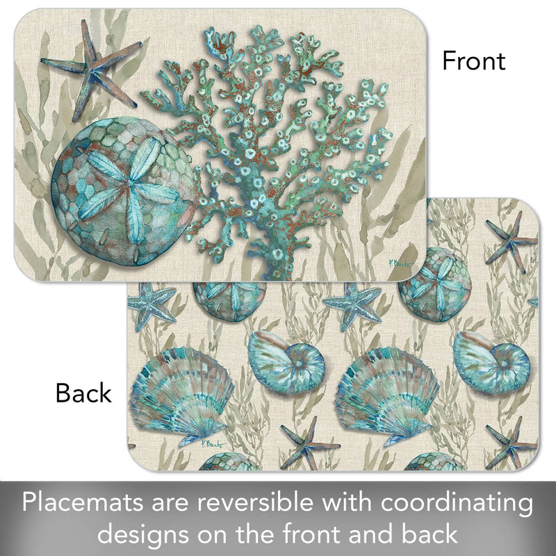 "Beach Shells" Reversible Rectangular Plastic Placemat