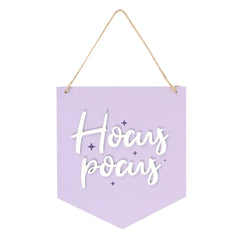 Purple Hocus Pocus Pastel Halloween Hanging Sign