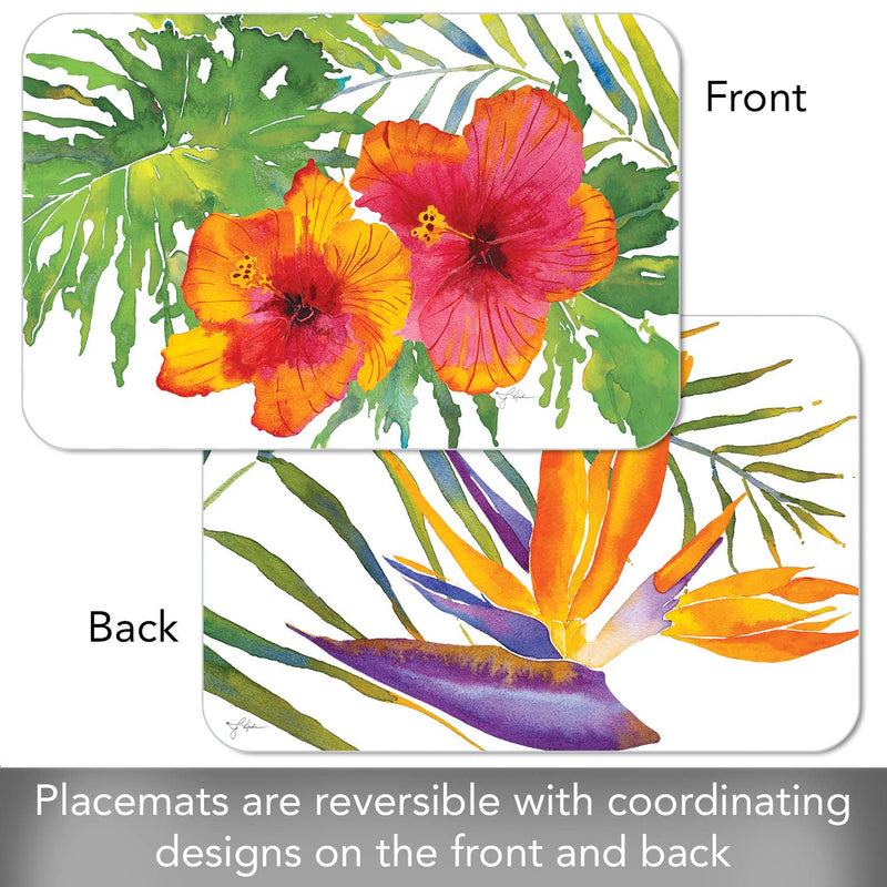 Tropical Paradise Reversible Rectangular Plastic Placemat