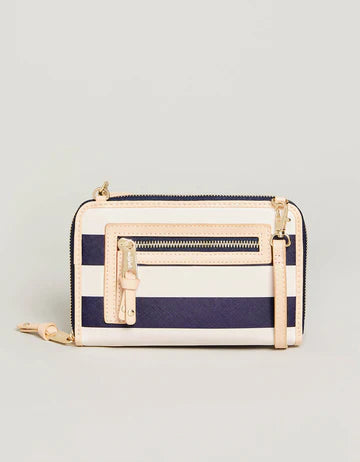 Multi Phone Crossbody Navy Stripe