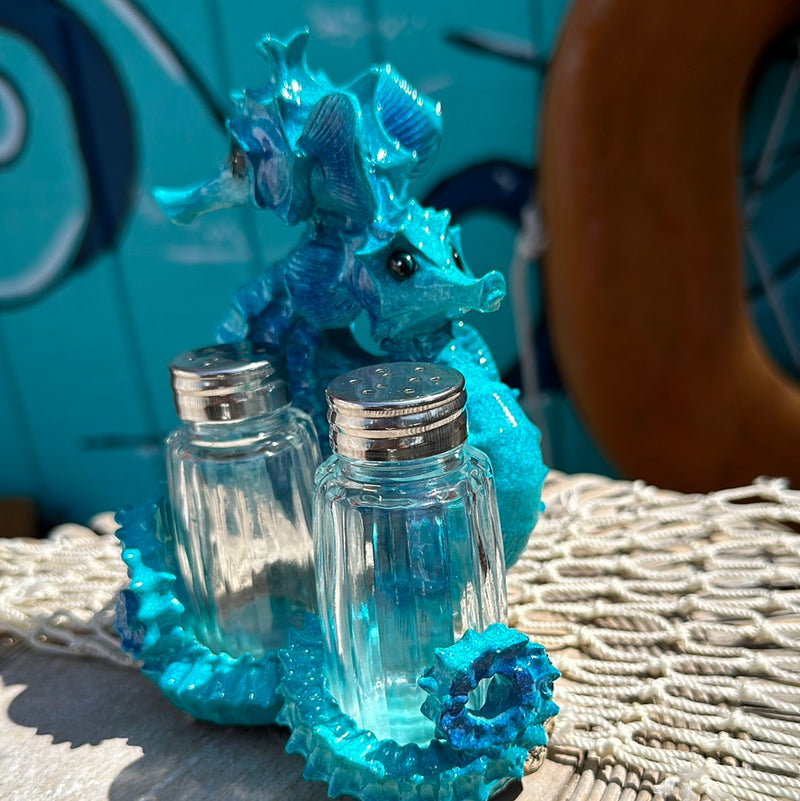 Blue Seahorse Salt & Pepper Shakers