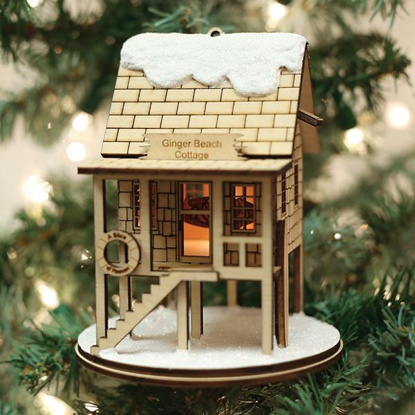 Ginger Beach Cottage Ornament