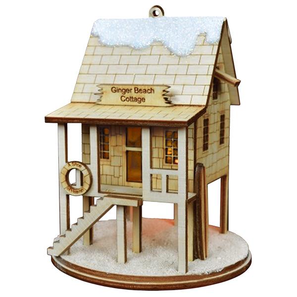 Ginger Beach Cottage Ornament