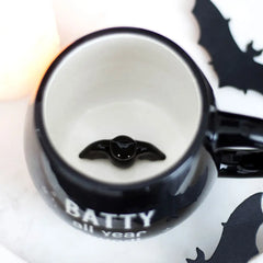 Gothic Halloween Batty All Year Round Rounded Peekaboo Mug