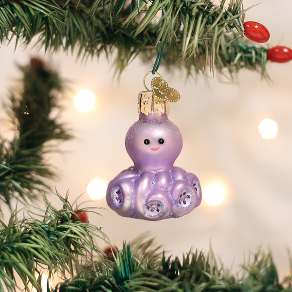 Mini Purple Octopus Ornament