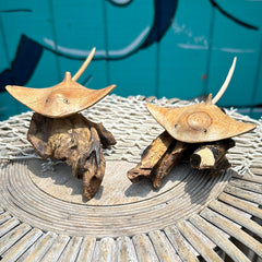 Small Stingray Wood Sculpture