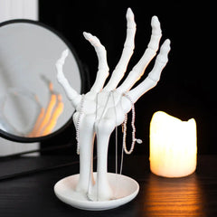 Gothic Halloween Skeleton Hand Jewelry Holder