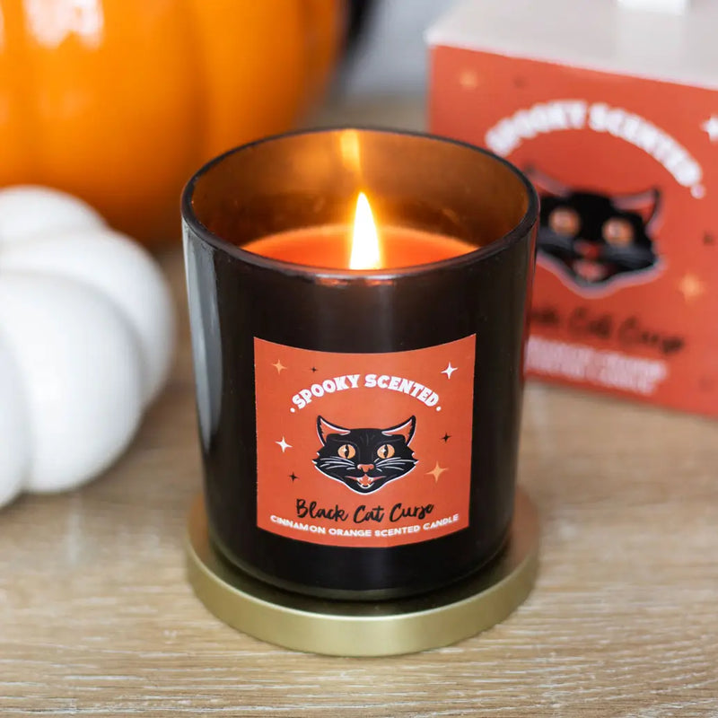 Black Cat Curse Cinnamon Orange Halloween Candle